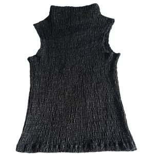 Vintage Bulldog Guaranteed Tough Size Small Black Gold Metallic Sleeveless Top